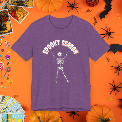 T-Shirt Heather Team Purple / XS Skeleton Dance Halloween T-Shirt - Halloween Limited Edition