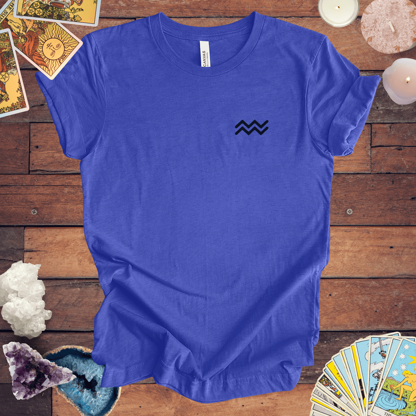 T-Shirt Heather True Royal / S Aquarius Zodiac T-Shirt: Embrace Your Inner Visionary