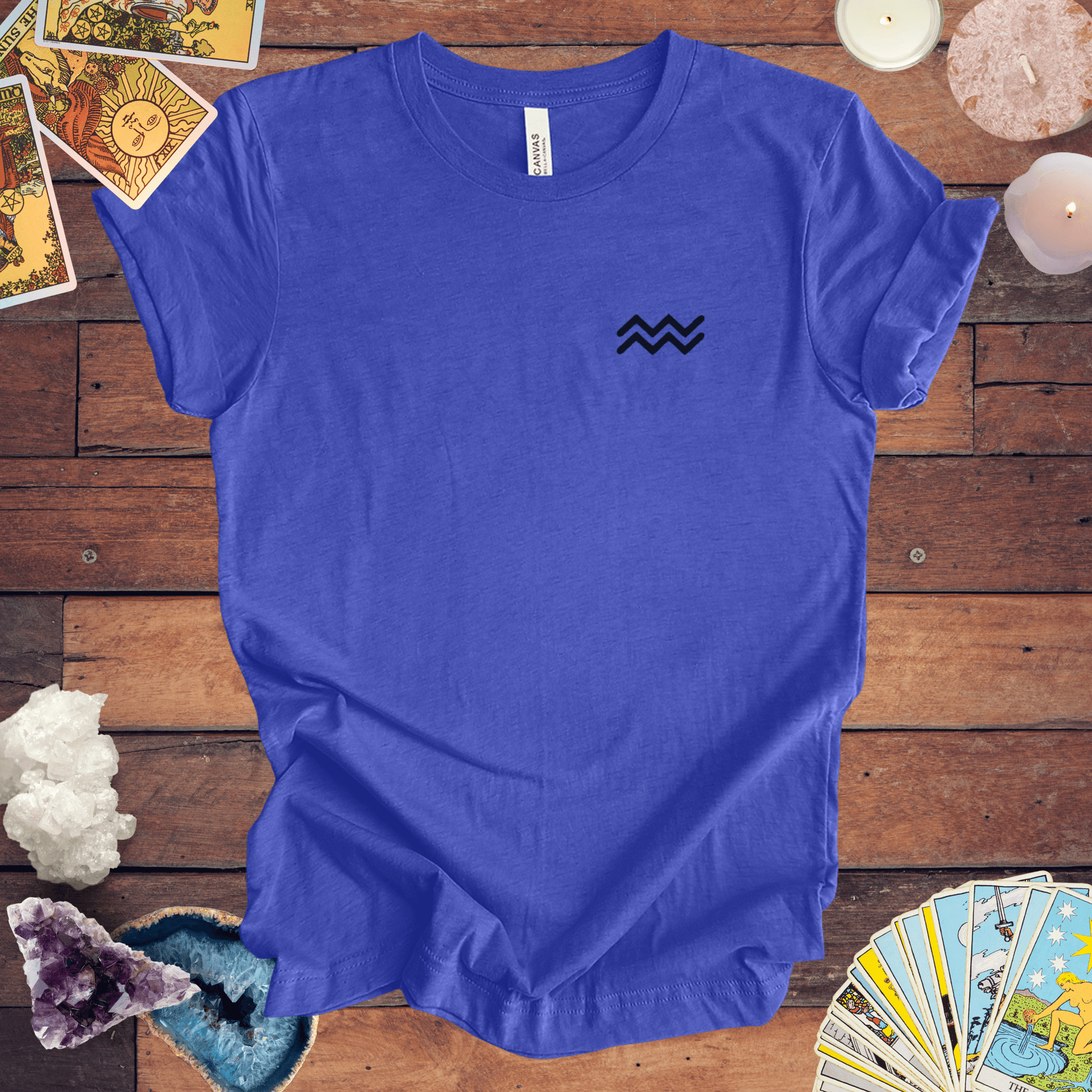 T-Shirt Heather True Royal / S Aquarius Zodiac T-Shirt: Embrace Your Inner Visionary