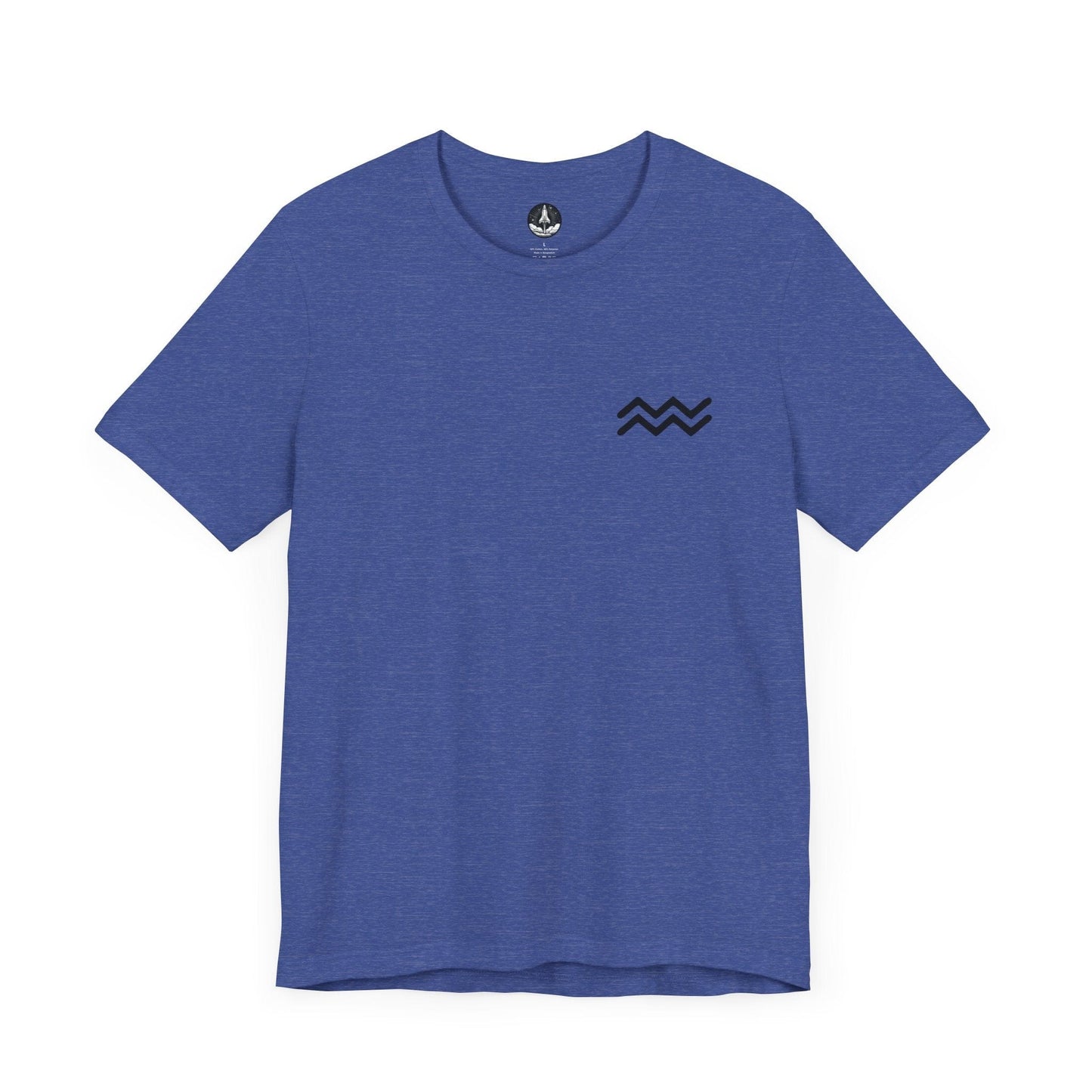 T-Shirt Heather True Royal / S Aquarius Zodiac T-Shirt: Embrace Your Inner Visionary | Unisex & Cotton