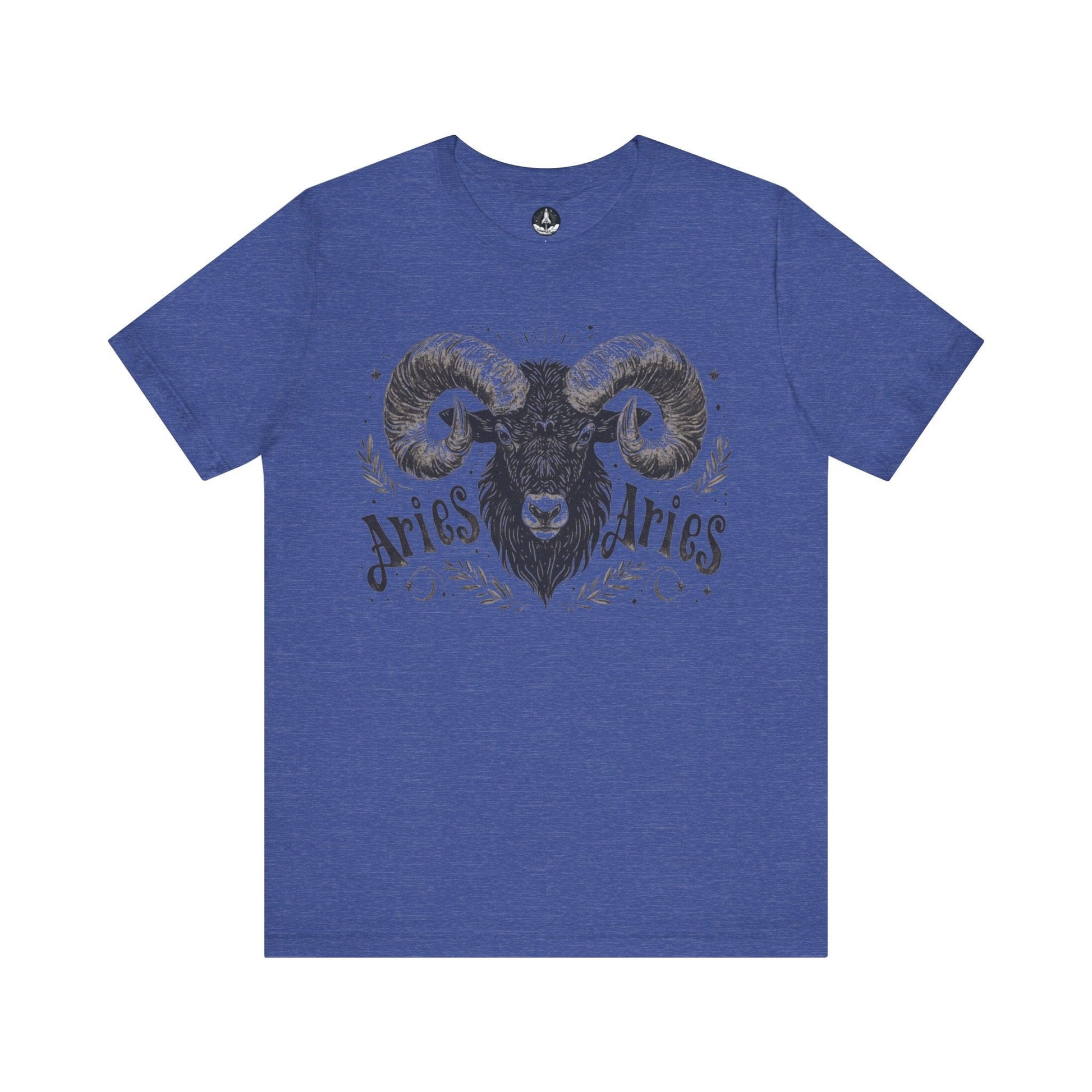 T-Shirt Heather True Royal / S Aries Astrology Unisex TShirt: An Ode to the Maverick