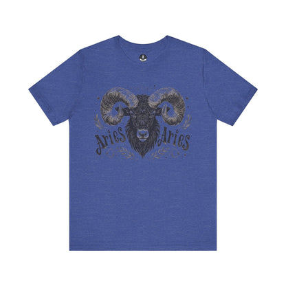 T-Shirt Heather True Royal / S Aries Astrology Unisex TShirt: An Ode to the Maverick