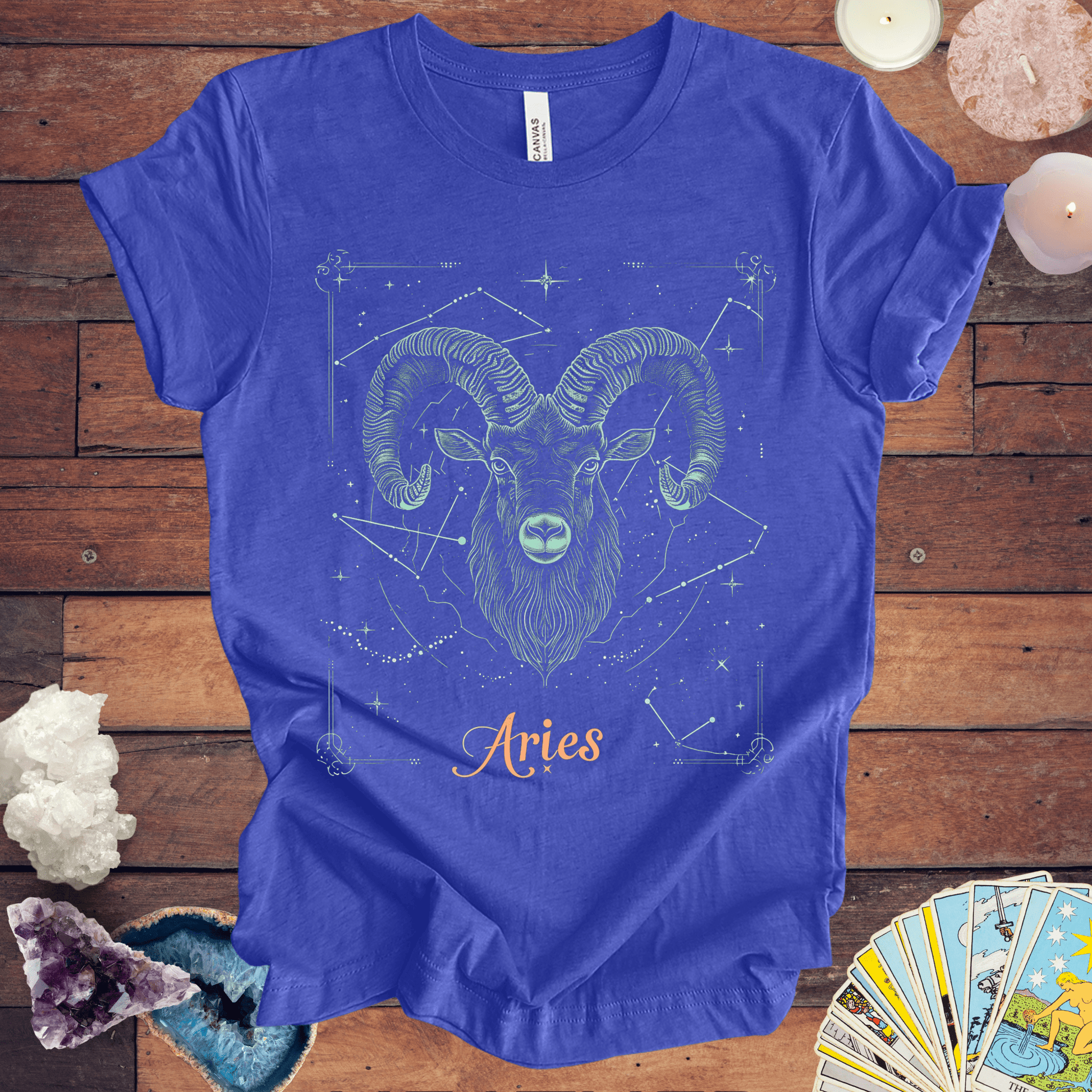 T-Shirt Heather True Royal / S Aries Fire Spirit T-Shirt