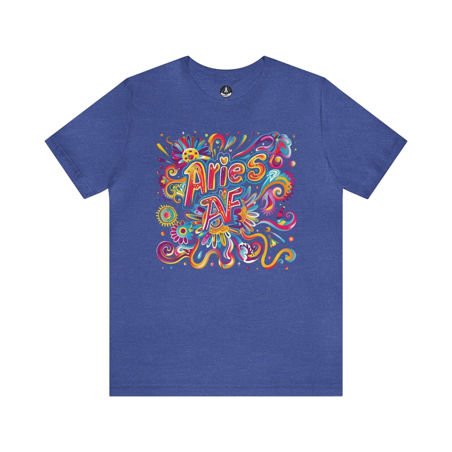 T-Shirt Heather True Royal / S Aries Trippy AF T-Shirt