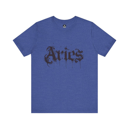 T-Shirt Heather True Royal / S Astro Splash Aries TShirt - Zodiac Meets Street Art