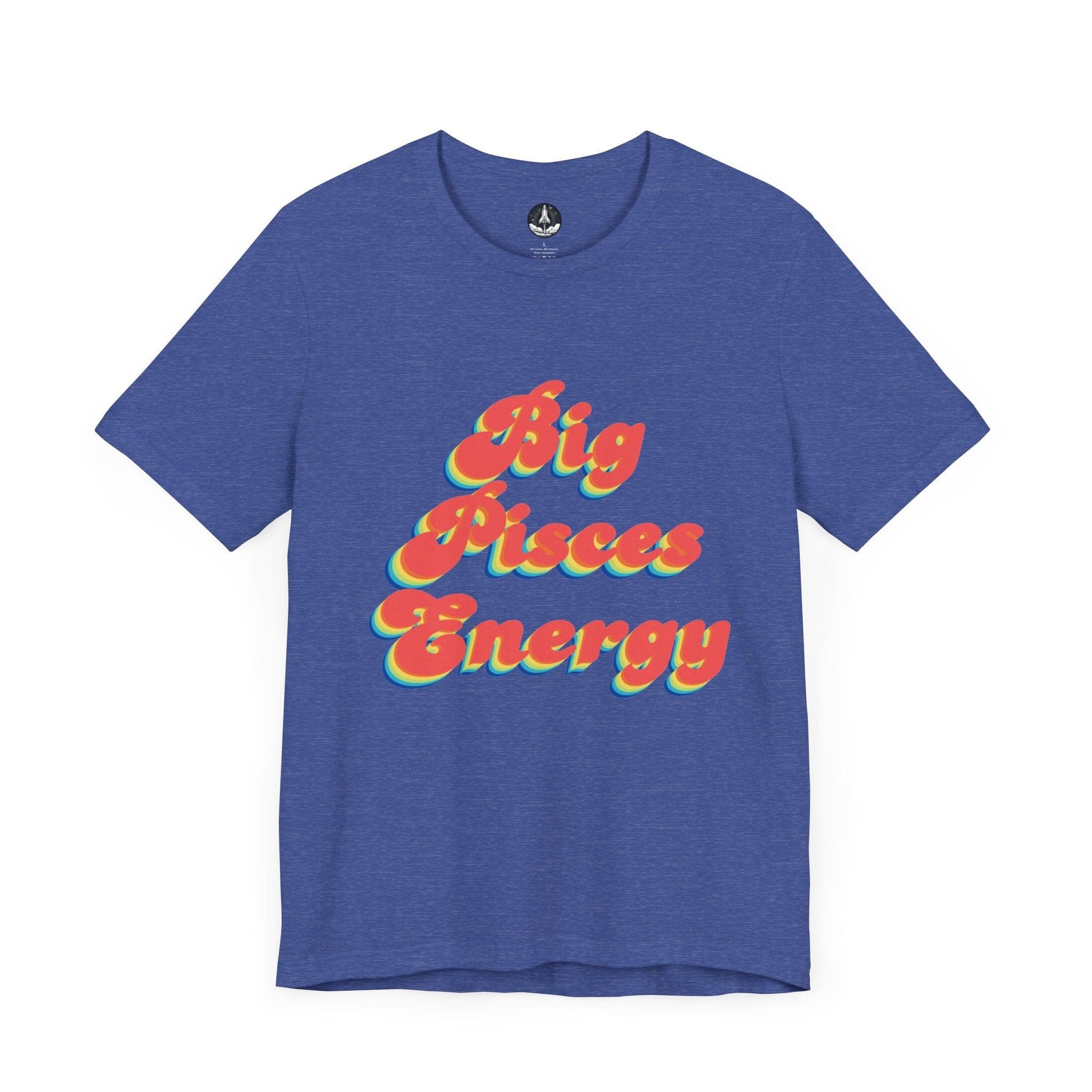 T-Shirt Heather True Royal / S Big Pisces Energy T-Shirt