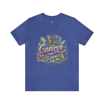 T-Shirt Heather True Royal / S Cancer Healing Crystals T-Shirt: Embrace Your Nurturing Essence