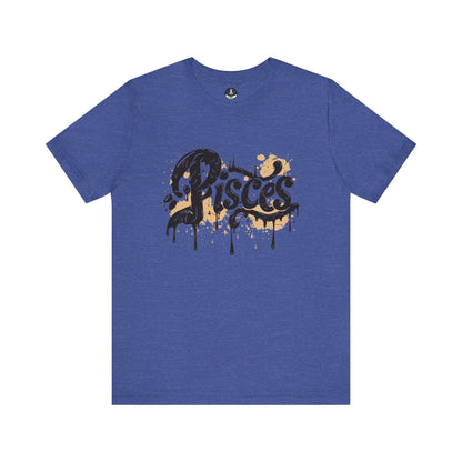 T-Shirt Heather True Royal / S Celestial Drift Pisces TShirt: Navigate the Dreamscape