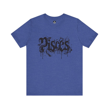 T-Shirt Heather True Royal / S Deep Dive Pisces TShirt: Immerse in the Artistic Tide