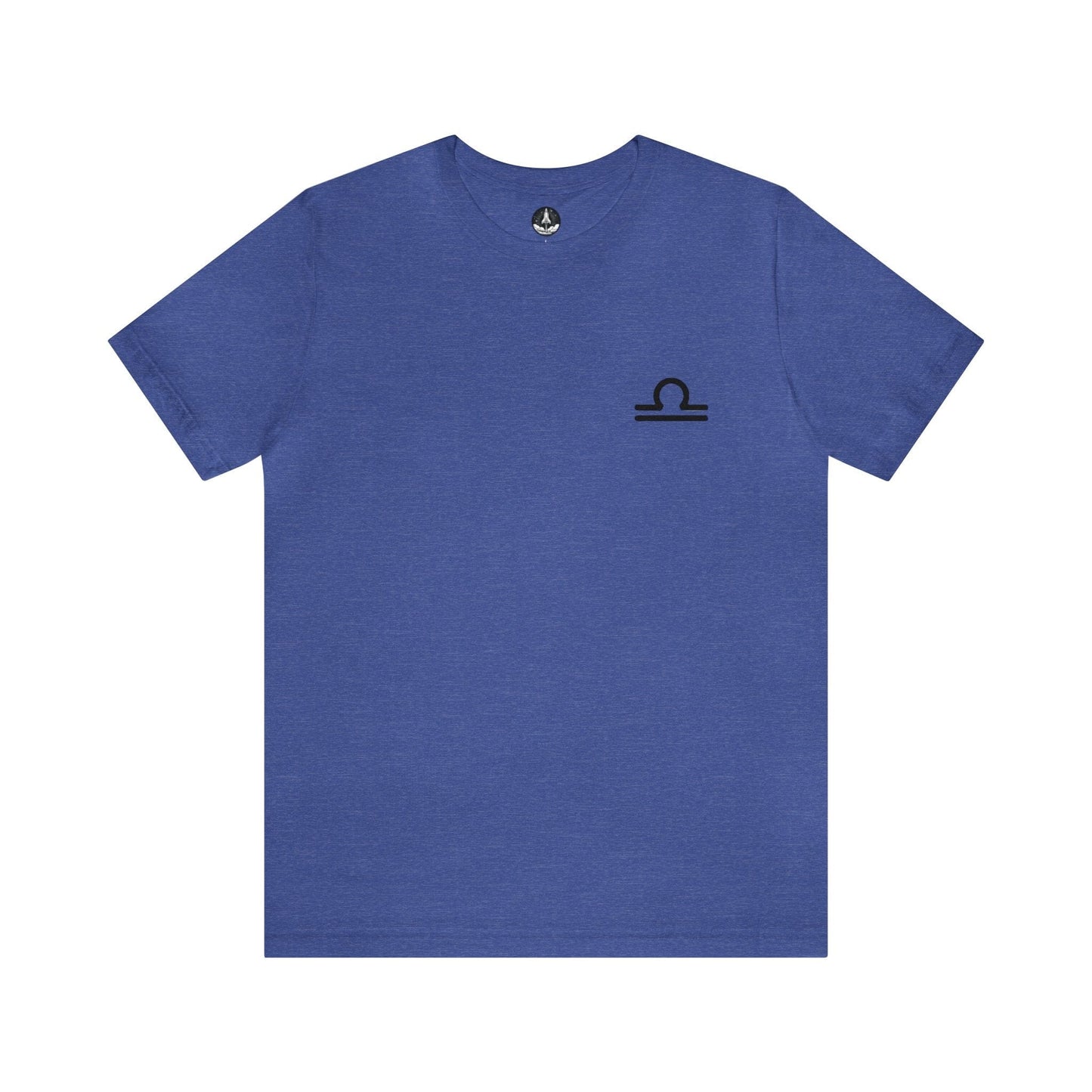 T-Shirt Heather True Royal / S Libra Balanced Emblem T-Shirt: Elegant Harmony for the Peacemaker