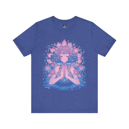 T-Shirt Heather True Royal / S Lunar Bloom Cancer TShirt: Serenity in the Stars