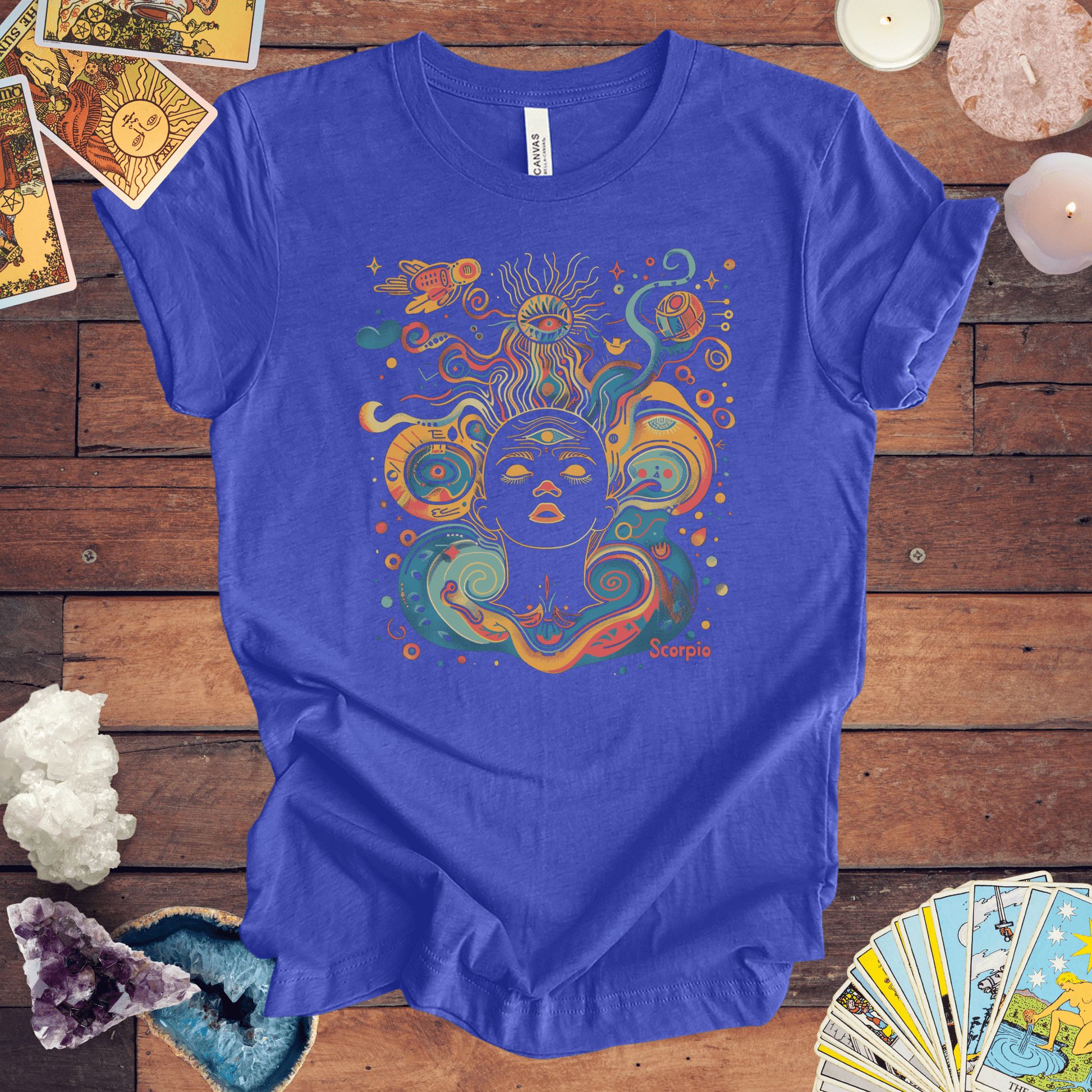 T-Shirt Heather True Royal / S Scorpio Mystic - Zodiac Astrology T-Shirt