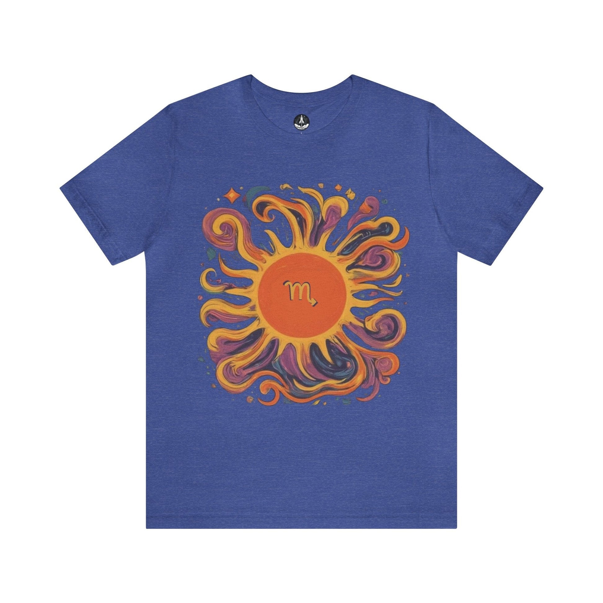 T-Shirt Heather True Royal / S Scorpio Sun Sign T-Shirt: Unveil Your Inner Force