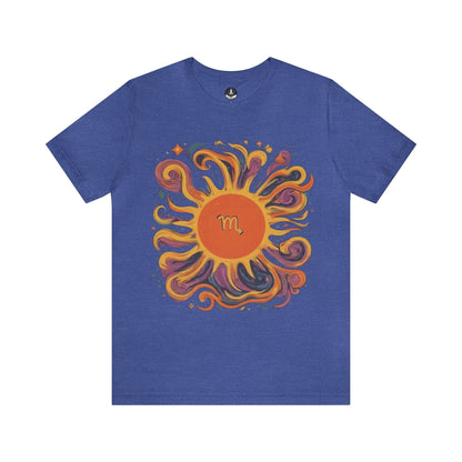T-Shirt Heather True Royal / S Scorpio Sun Sign T-Shirt: Unveil Your Inner Force