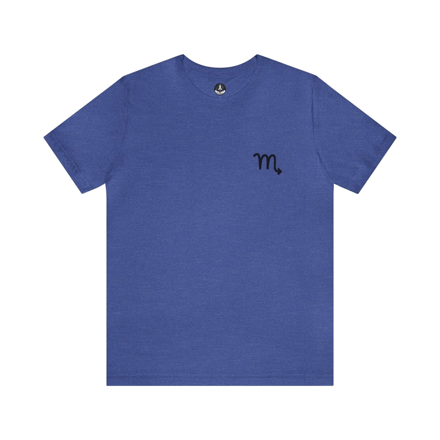 T-Shirt Heather True Royal / S Scorpio Zodiac Cipher T-Shirt: Unveil Your Mystery with Elegant Minimalism