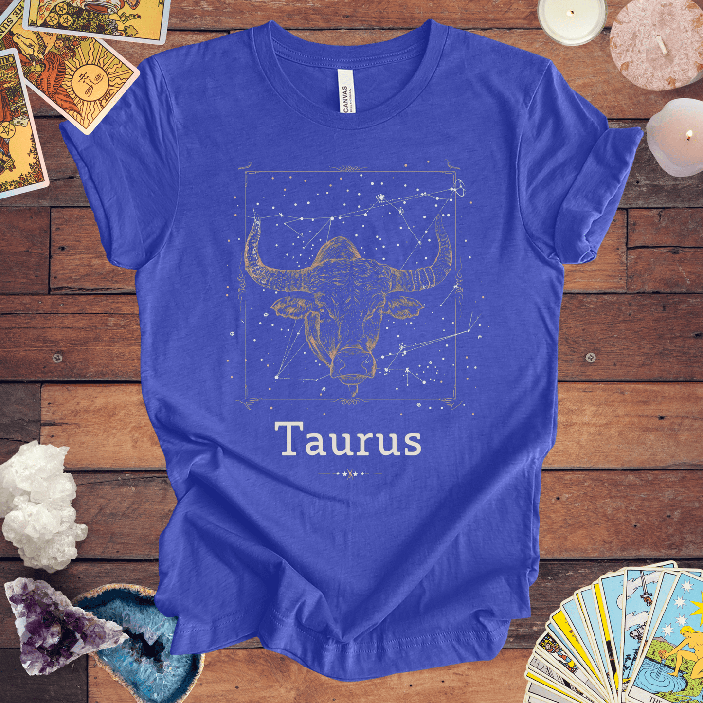 T-Shirt Heather True Royal / S Taurus Venusian Charm T-Shirt