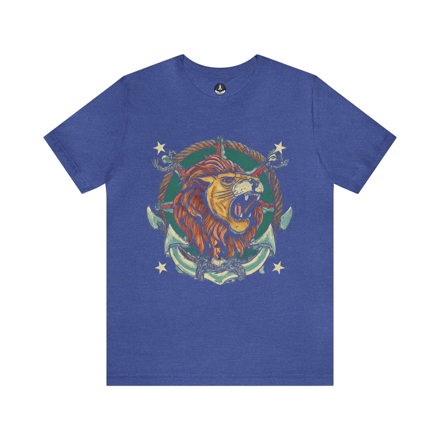 T-Shirt Heather True Royal / S Traditional Sailor Tattoo Leo T-Shirt