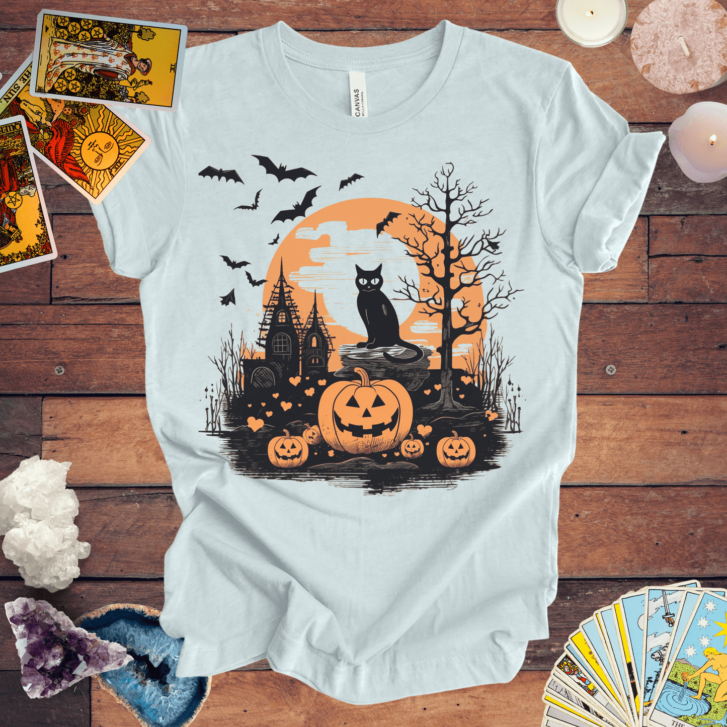 T-Shirt Ice Grey / S Vintage Halloween T-Shirt - Halloween Limited Edition