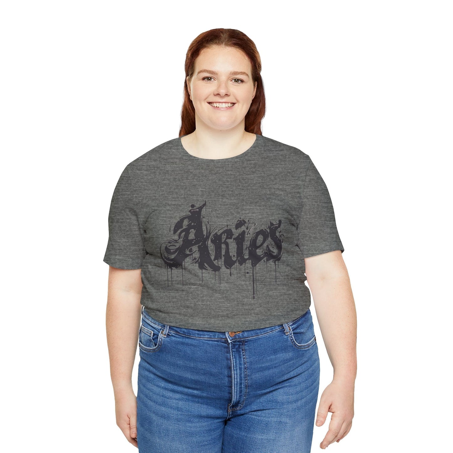 T-Shirt Ink-Dripped Aries Energy TShirt – Channel Your Inner Fire