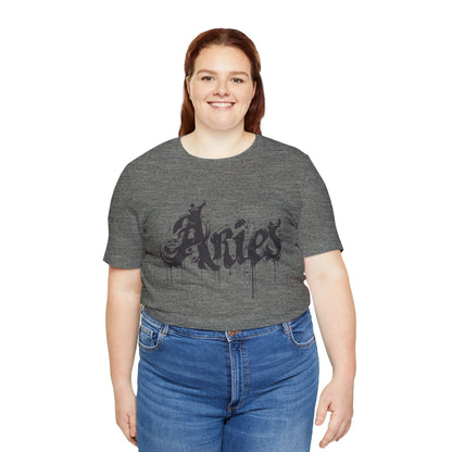 T-Shirt Ink-Dripped Aries Energy TShirt – Channel Your Inner Fire