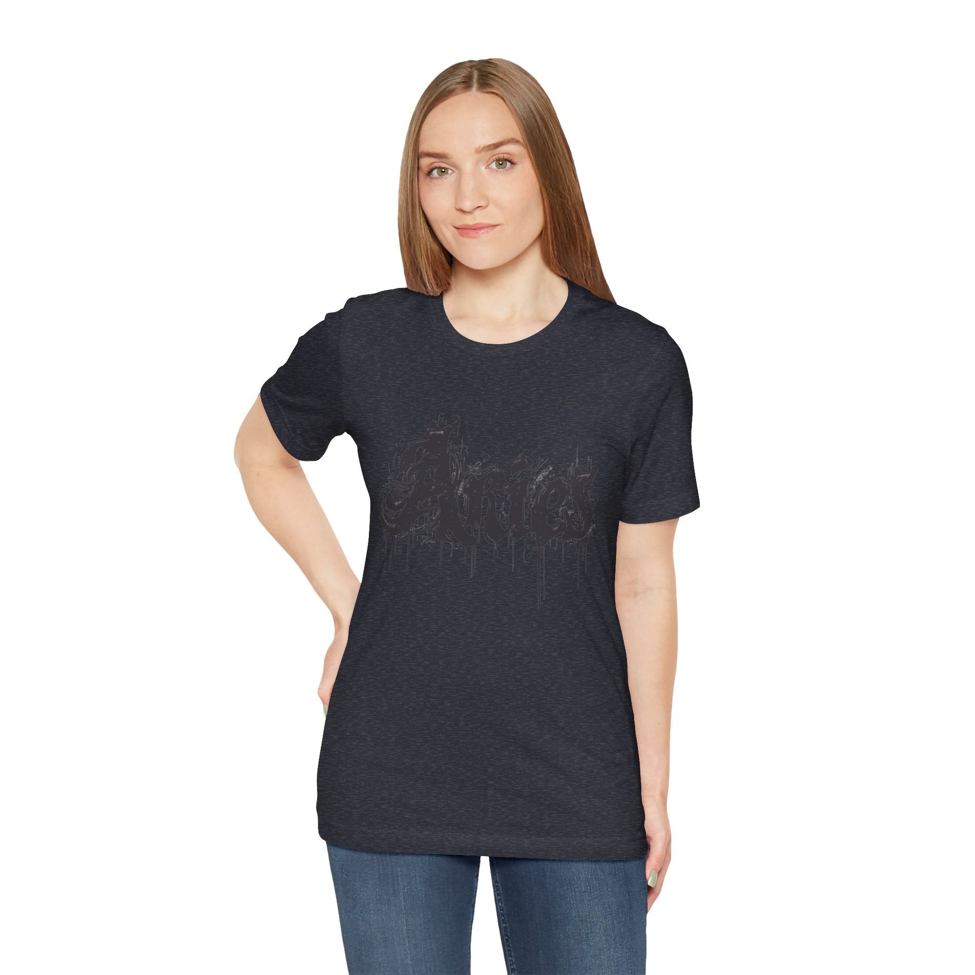 T-Shirt Ink-Dripped Aries Energy TShirt – Channel Your Inner Fire