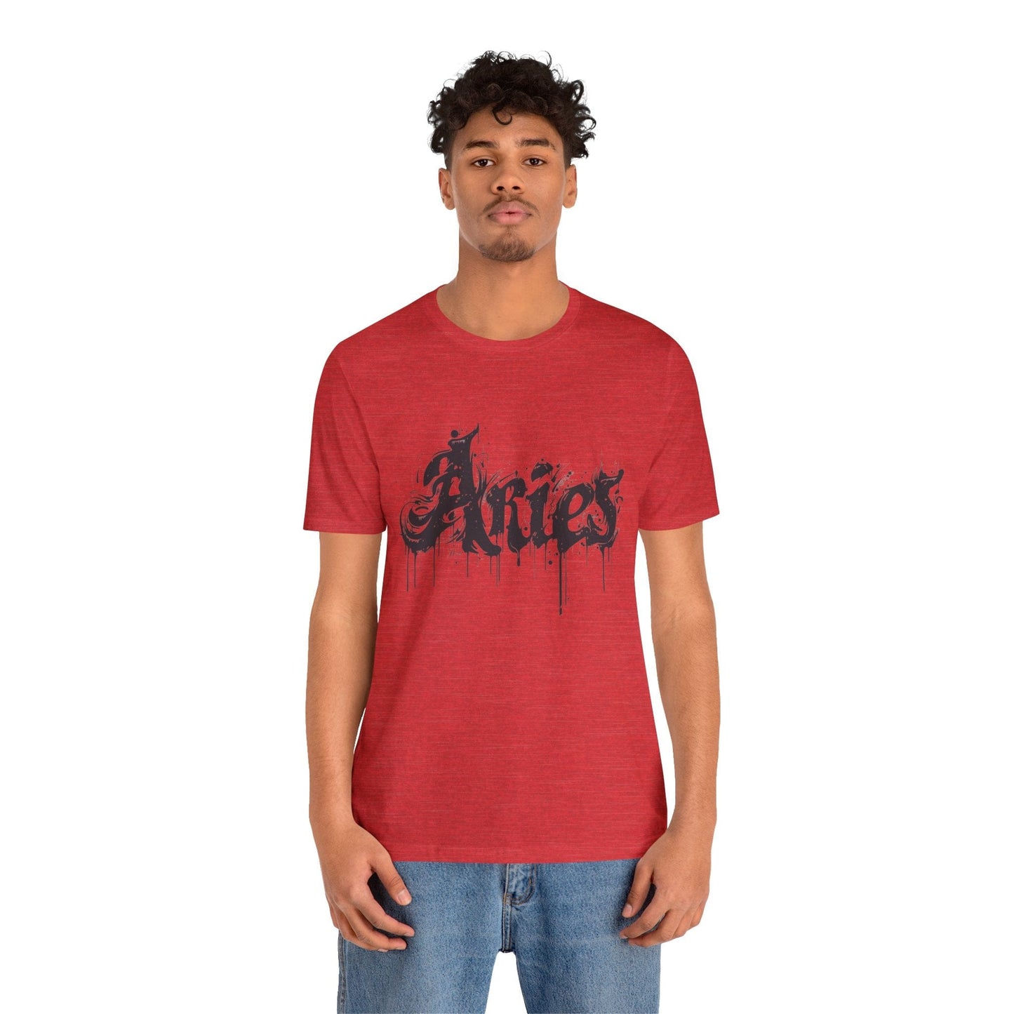 T-Shirt Ink-Dripped Aries Energy TShirt – Channel Your Inner Fire