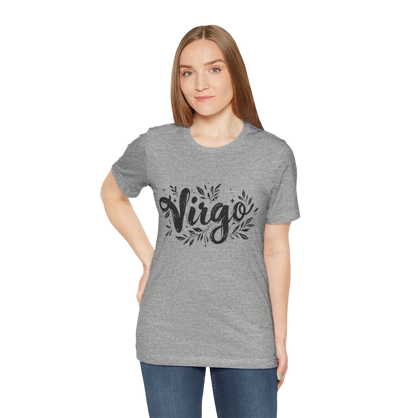 T-Shirt Ink Splattered Virtue Virgo TShirt: Artistic Precision