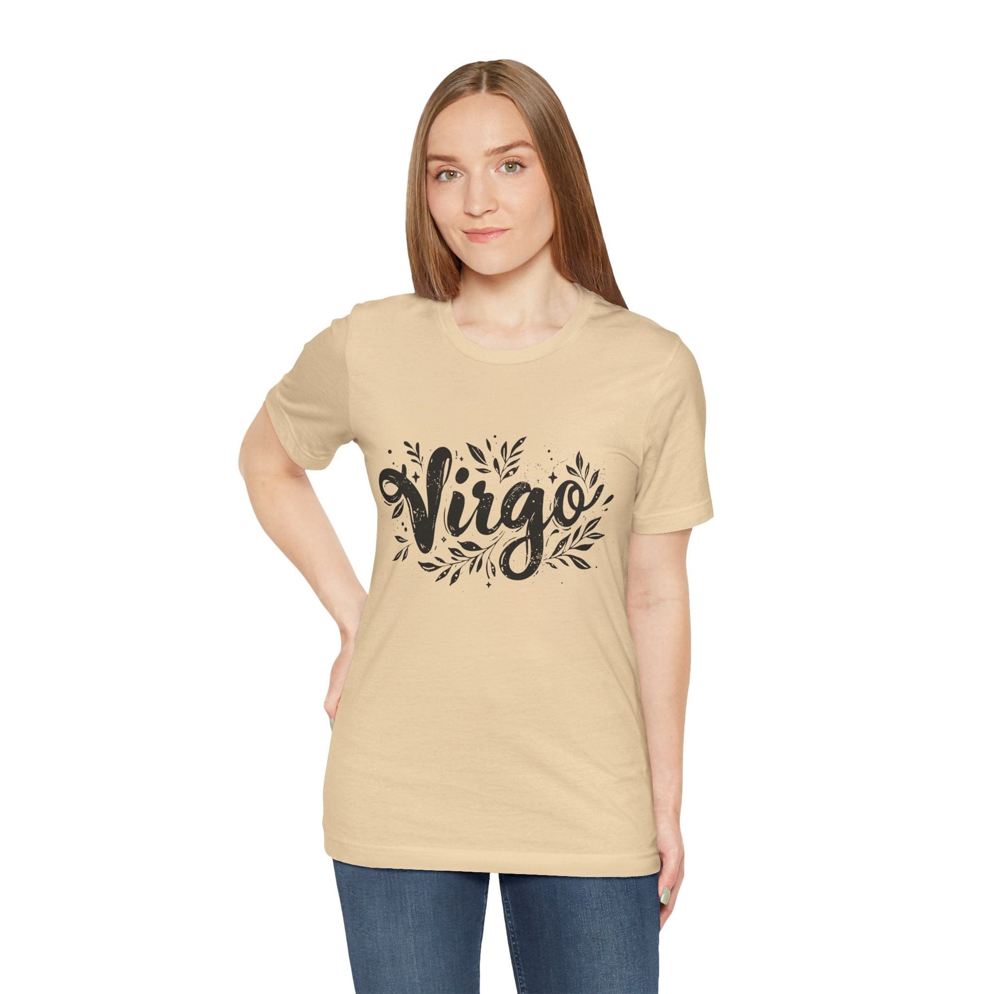 T-Shirt Ink Splattered Virtue Virgo TShirt: Artistic Precision