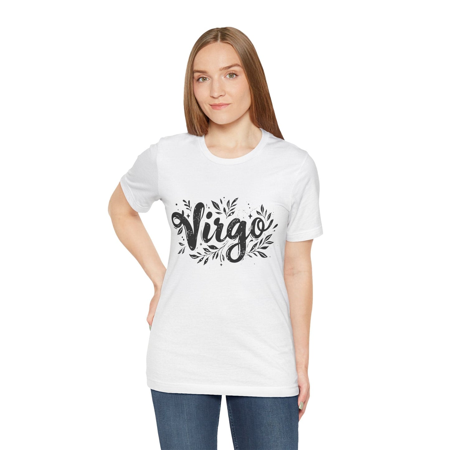 T-Shirt Ink Splattered Virtue Virgo TShirt: Artistic Precision