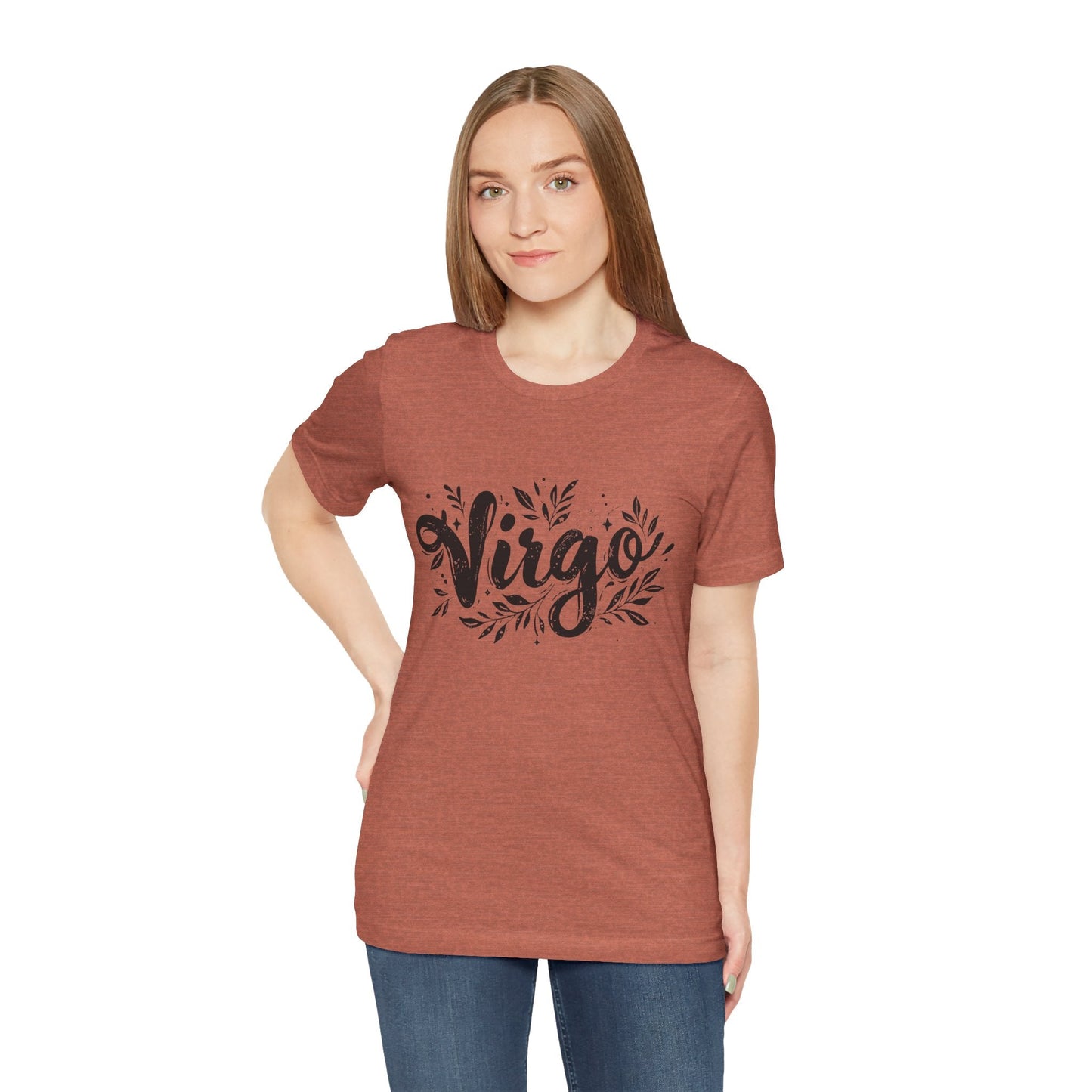 T-Shirt Ink Splattered Virtue Virgo TShirt: Artistic Precision