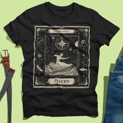 T-Shirt Intuitive Guide: Pisces Tarot Card T-Shirt