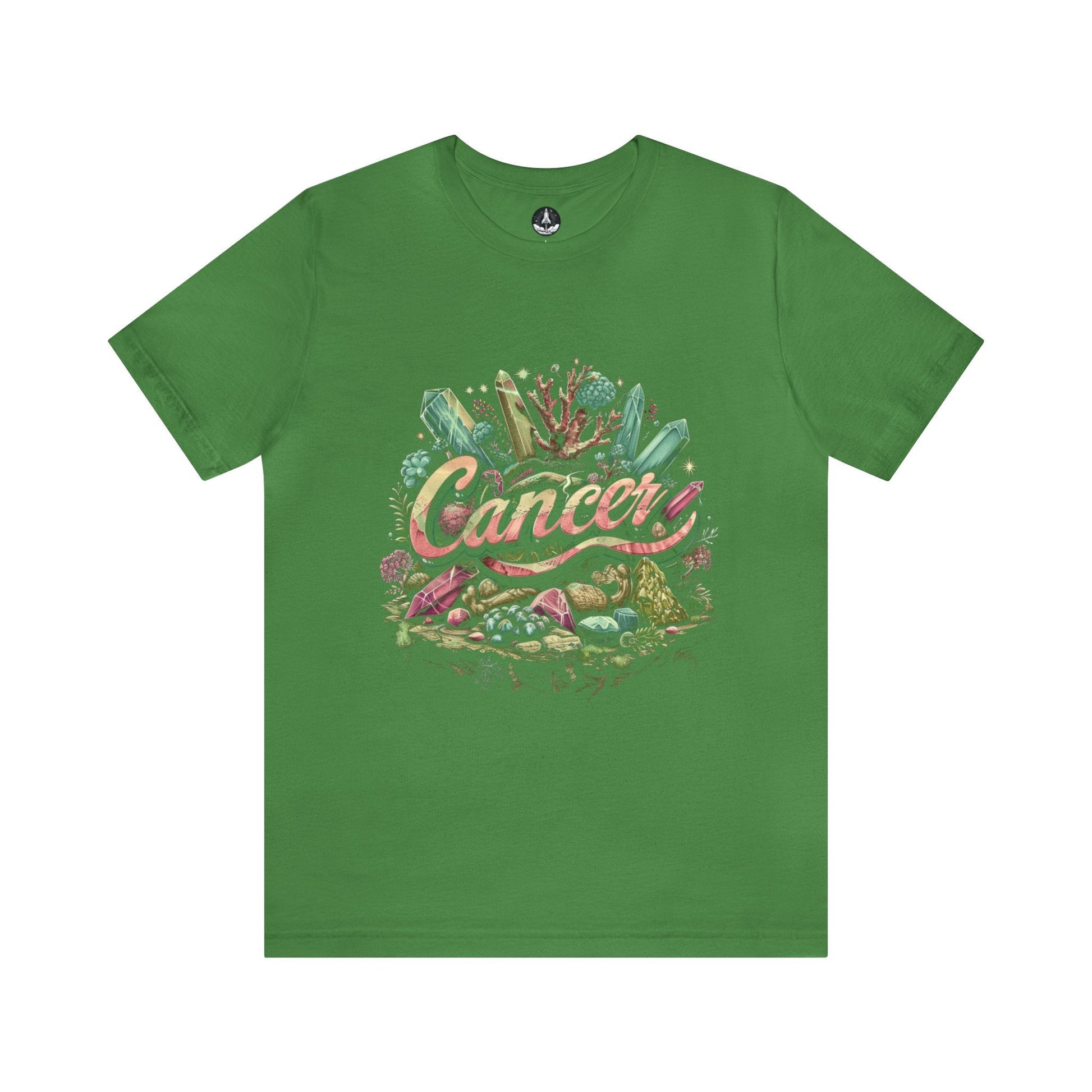 T-Shirt Leaf / S Cancer Healing Crystals T-Shirt: Embrace Your Nurturing Essence