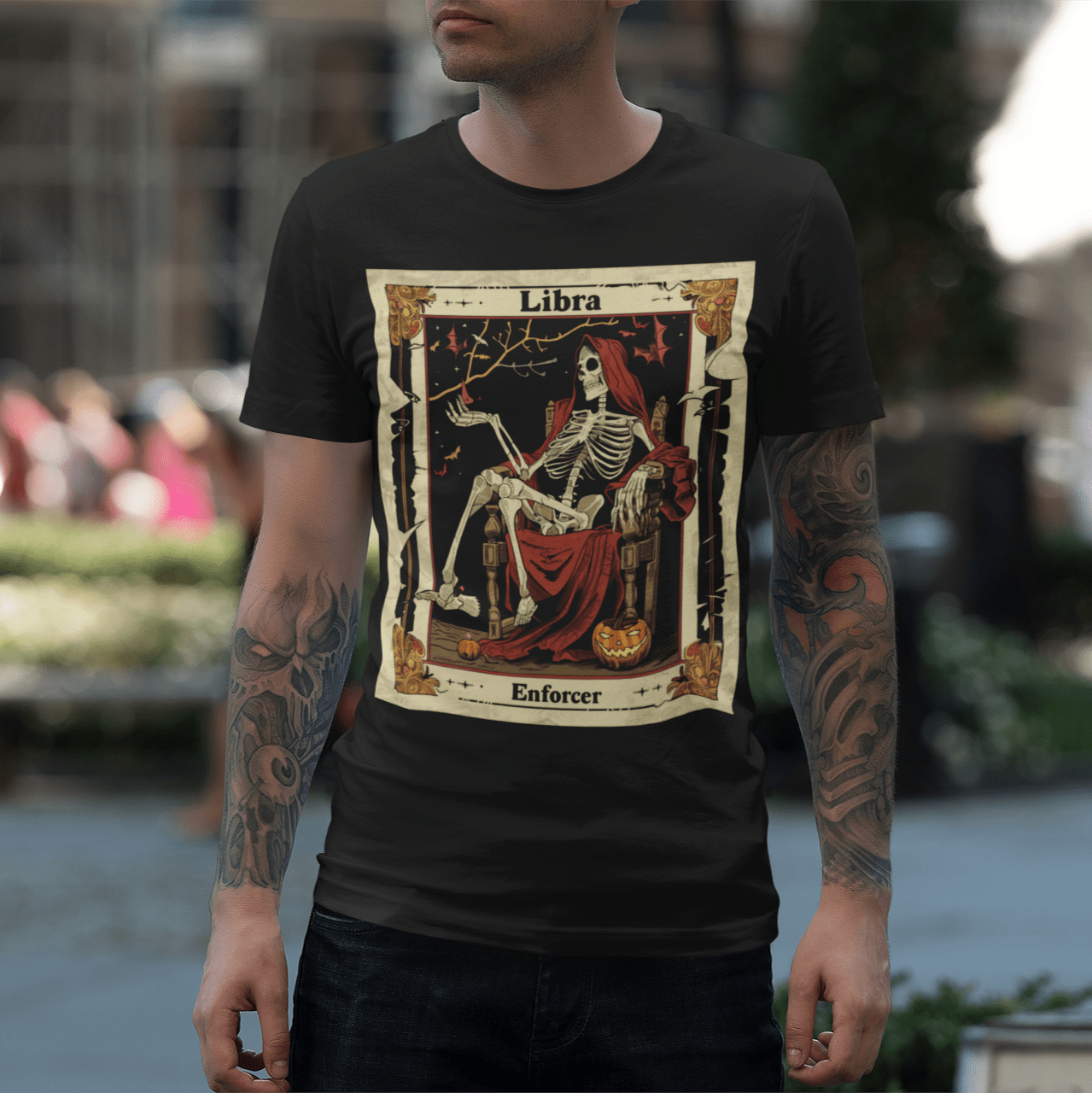 T-Shirt Libra Enforcer - Tarot Card T-Shirt - Halloween Limited Edition