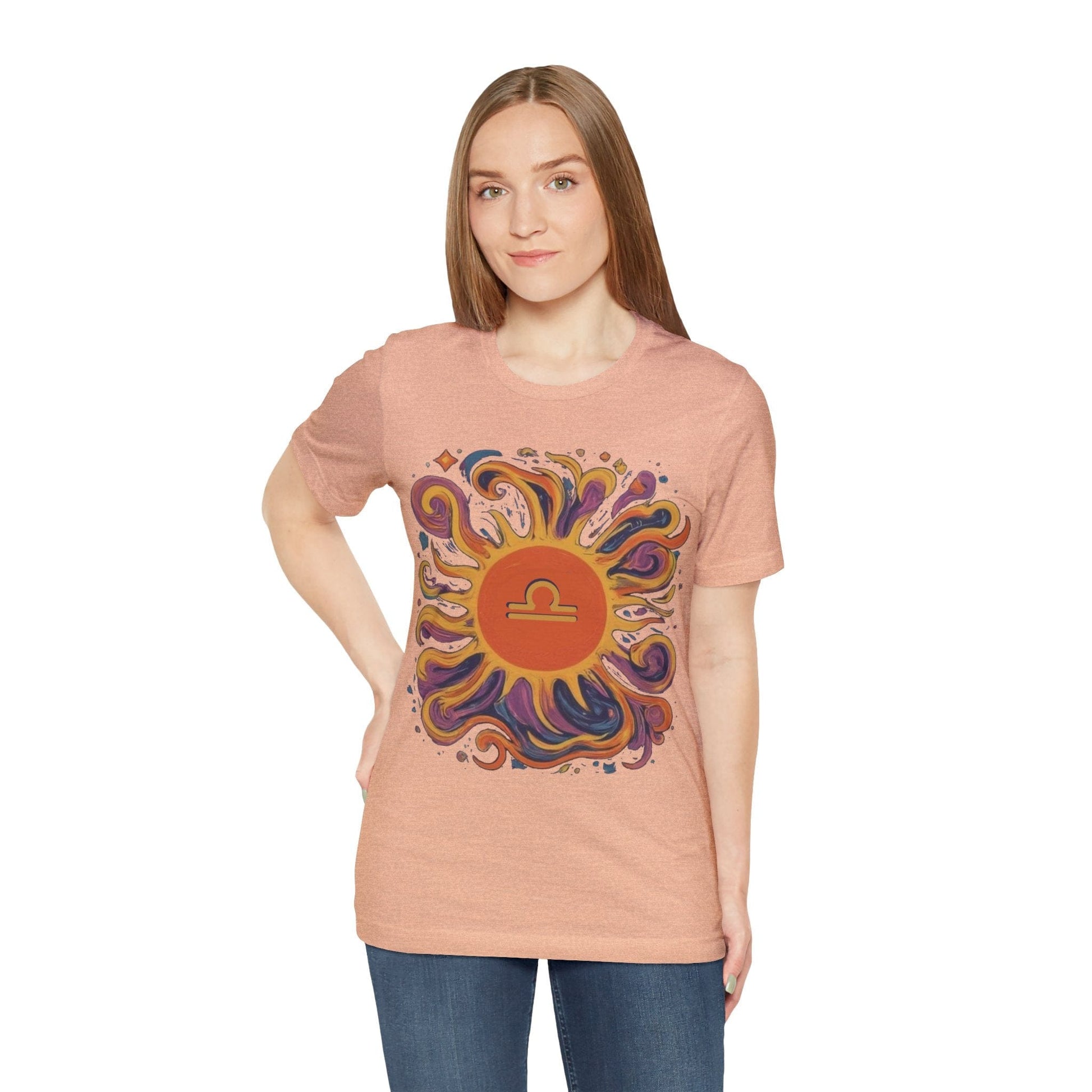 T-Shirt Libra Sun Harmony T-Shirt: Elegance in Equipoise