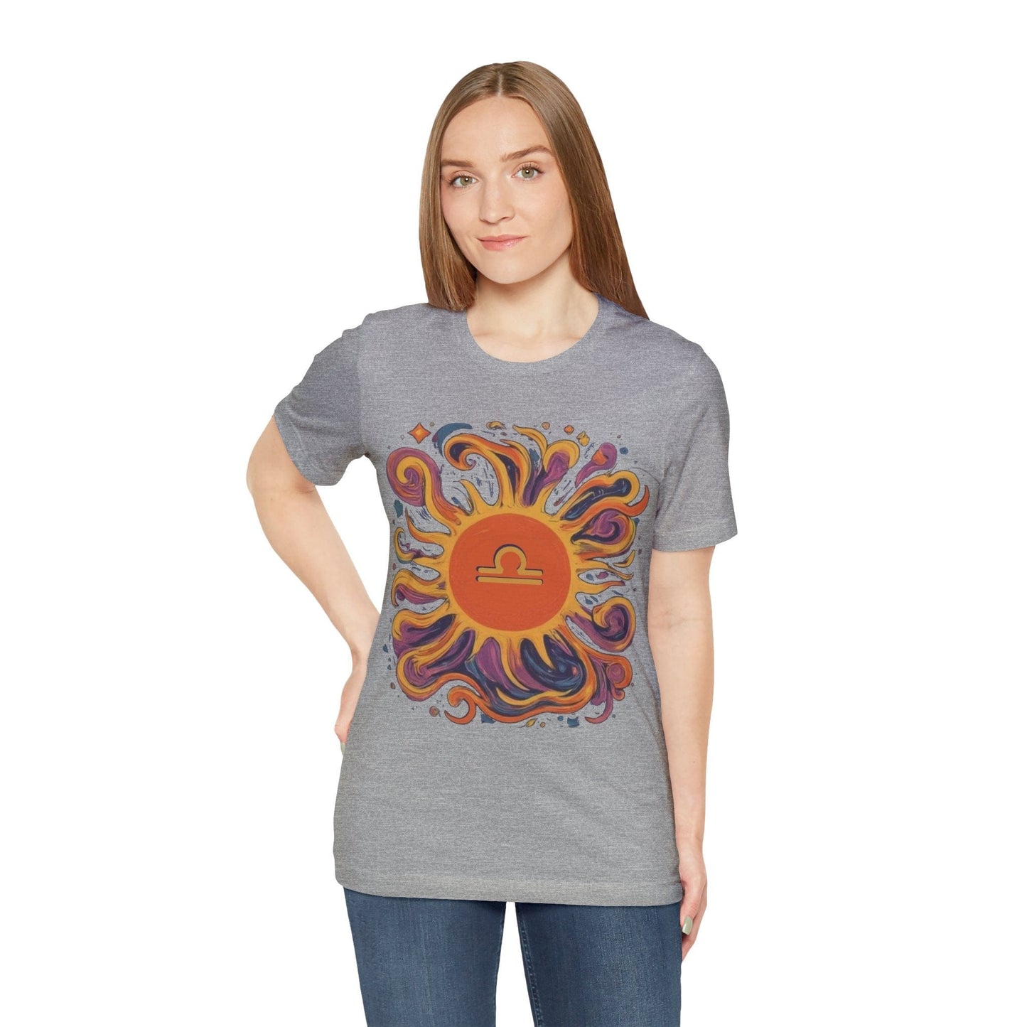 T-Shirt Libra Sun Harmony T-Shirt: Elegance in Equipoise