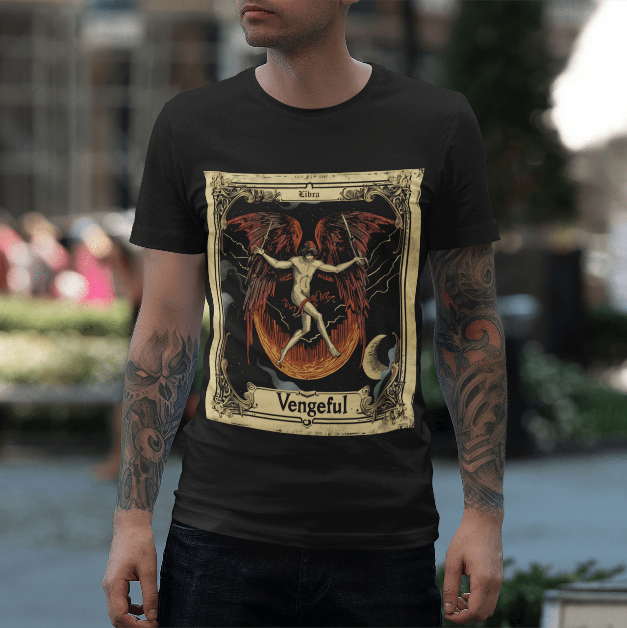 T-Shirt Libra Vengeful - Tarot Card T-Shirt - Halloween Limited Edition