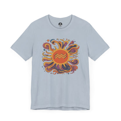 T-Shirt Light Blue / S Aquarius Solar Flair T-Shirt: Shine in Zodiac Fashion
