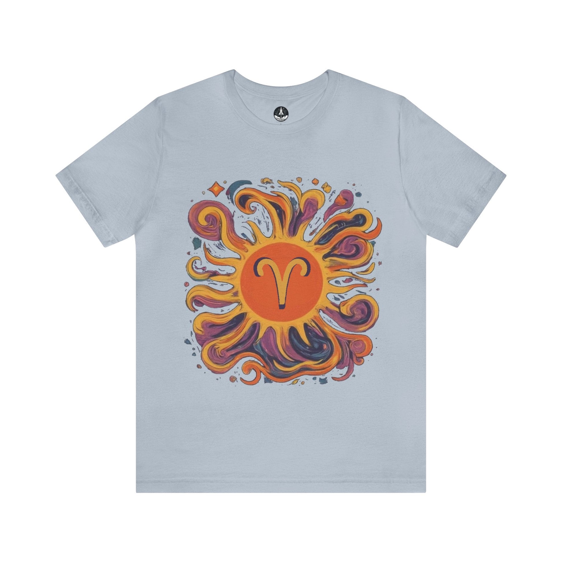 T-Shirt Light Blue / S Aries Zodiac Blaze Soft T-Shirt: Ignite Your Wardrobe