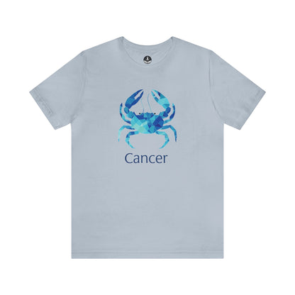 T-Shirt Light Blue / S Cancer Geometric Constellation T-Shirt: Modern Astrology Meets Art