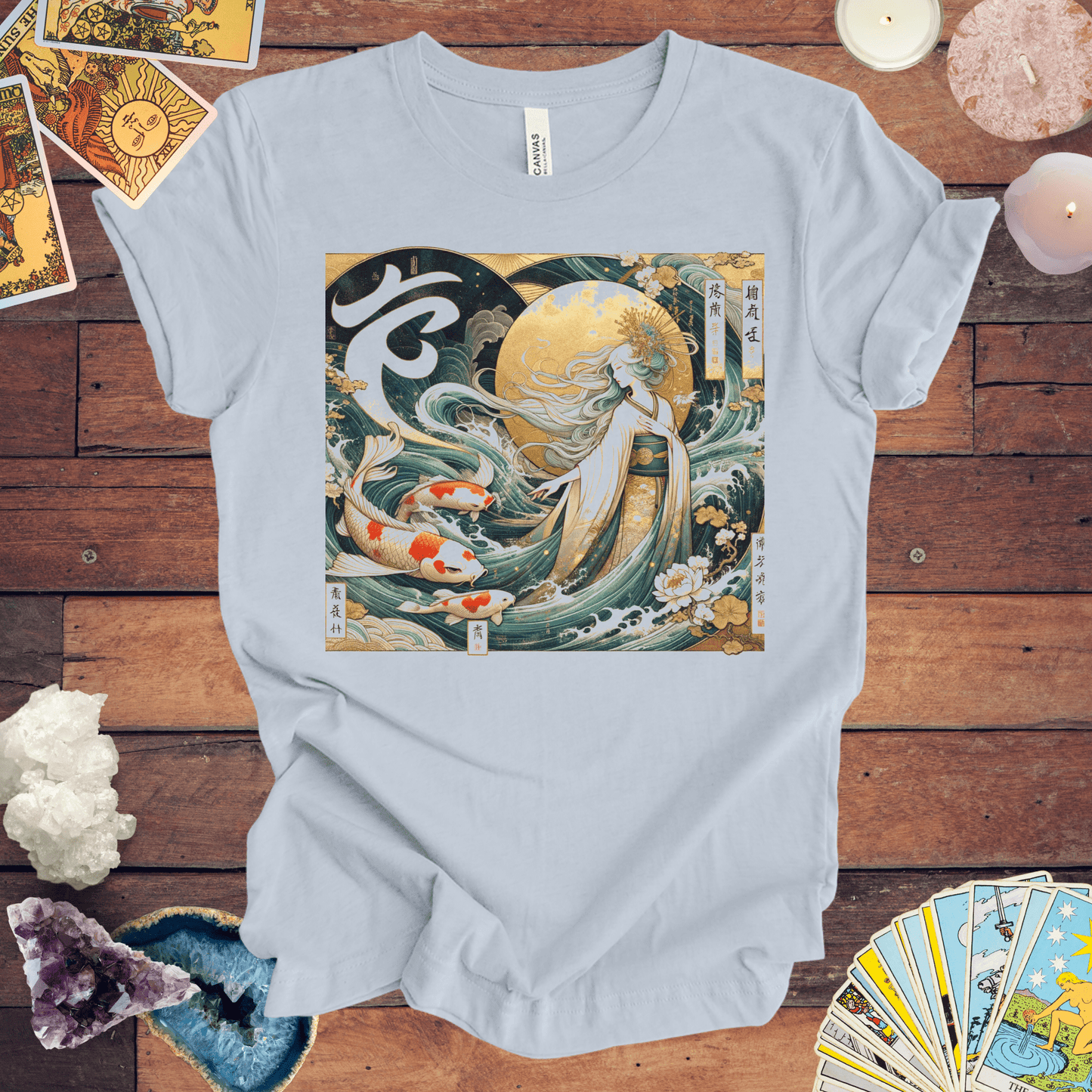 T-Shirt Light Blue / S Celestial Maiden Koi: Nihonga Virgo T-Shirt