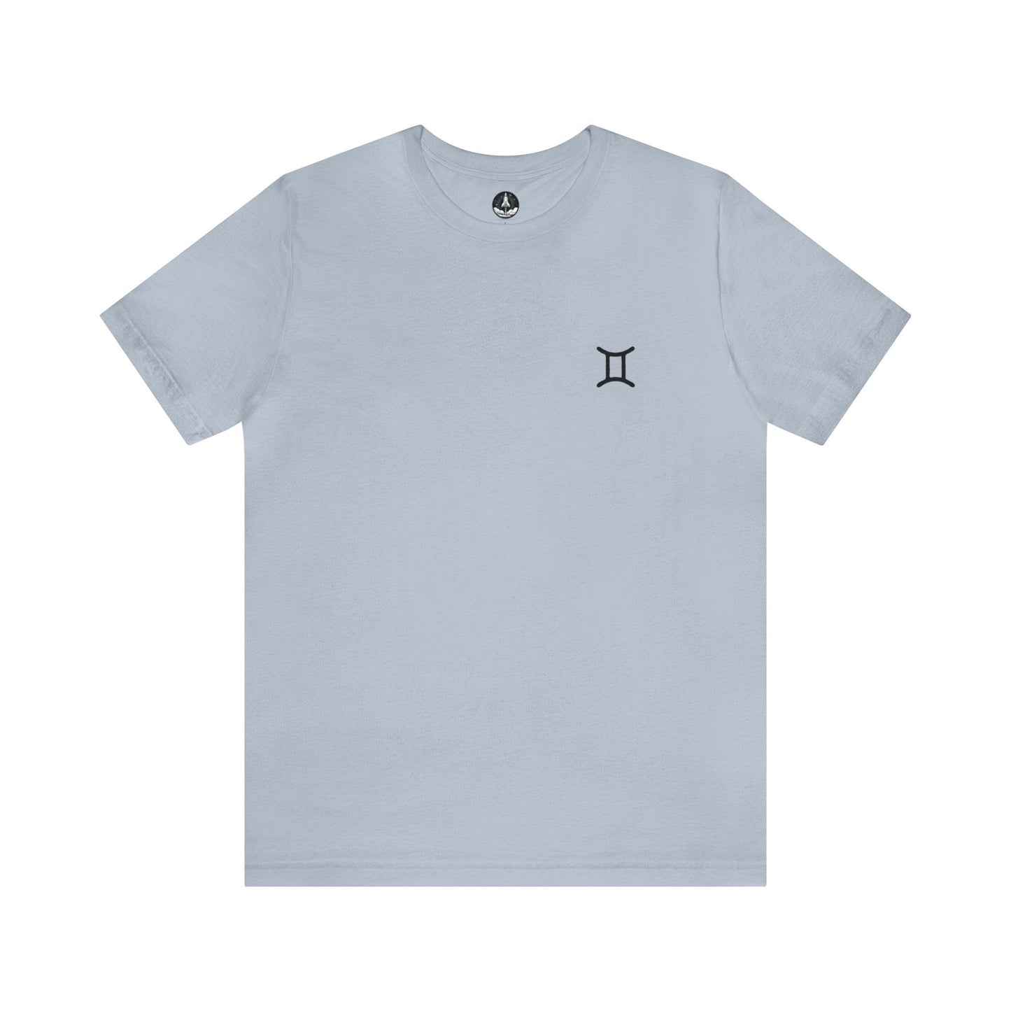 T-Shirt Light Blue / S Gemini Twin Glyph T-Shirt: Dynamic Style for the Social Butterfly