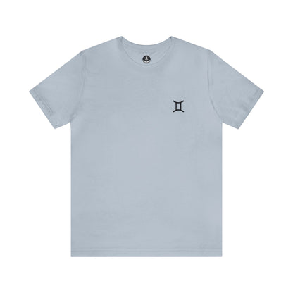 T-Shirt Light Blue / S Gemini Twin Glyph T-Shirt: Dynamic Style for the Social Butterfly