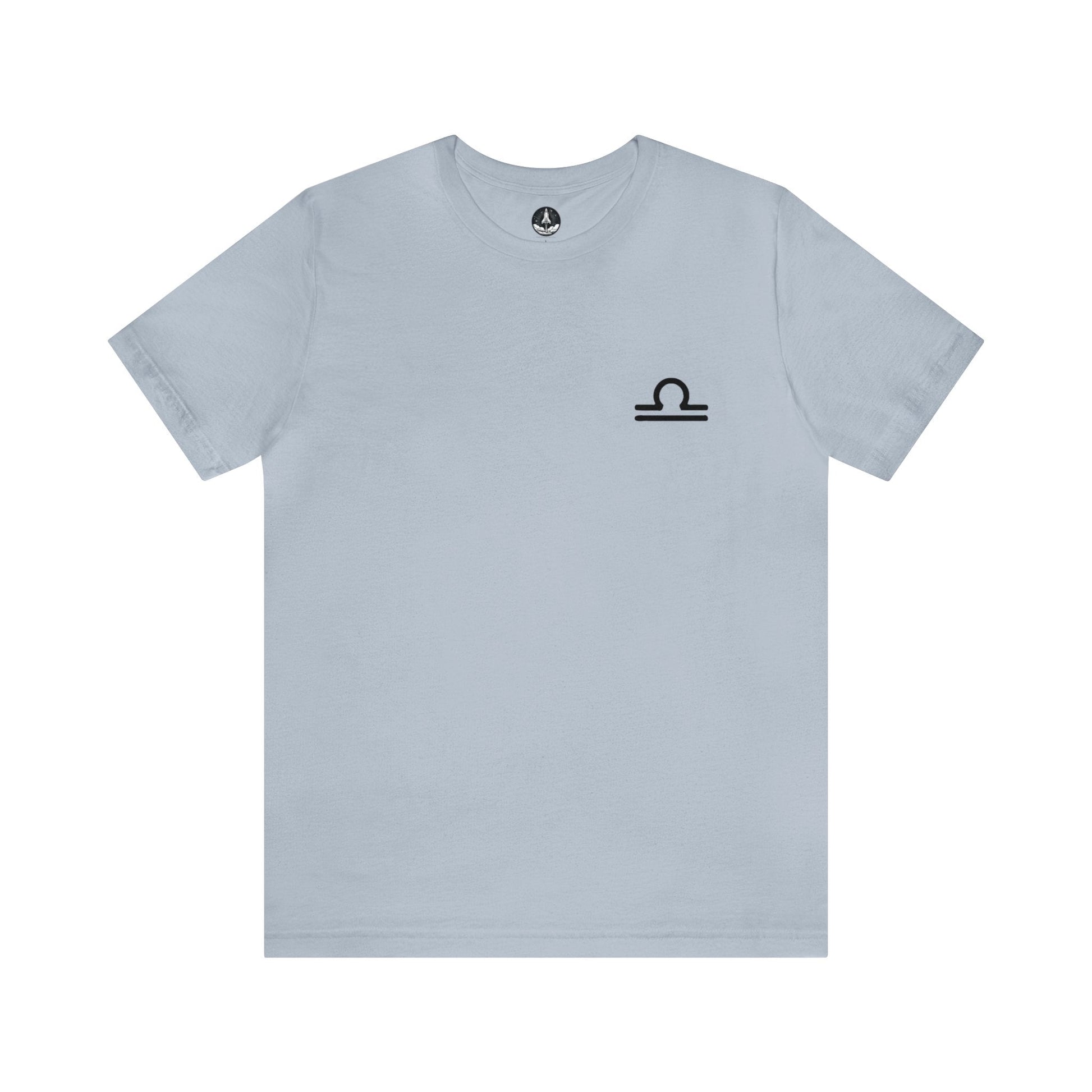 T-Shirt Light Blue / S Libra Balanced Emblem T-Shirt: Elegant Harmony for the Peacemaker