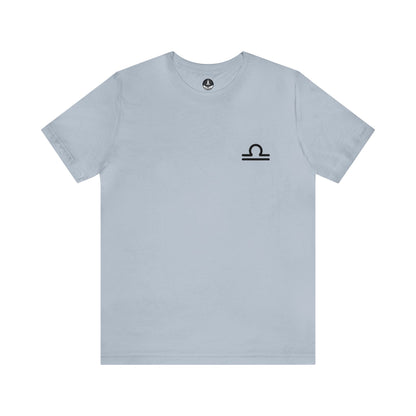 T-Shirt Light Blue / S Libra Balanced Emblem T-Shirt: Elegant Harmony for the Peacemaker