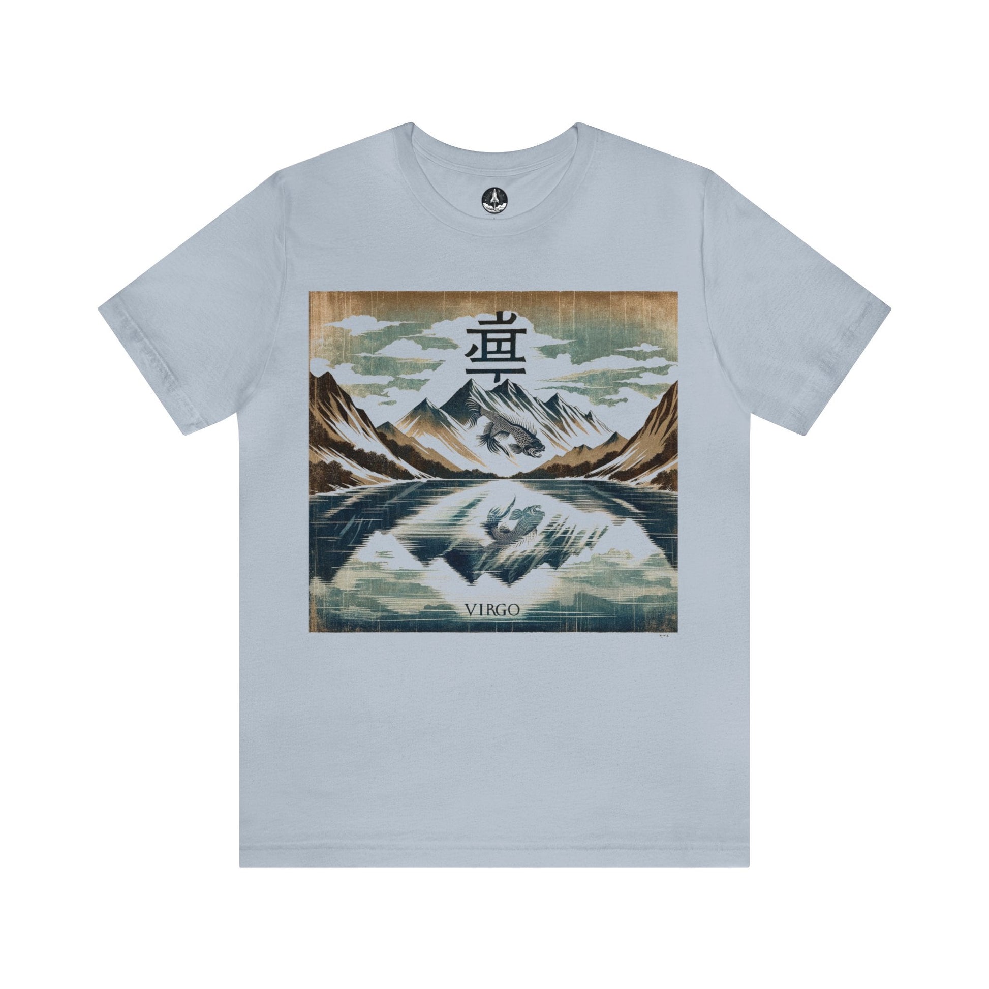 T-Shirt Light Blue / S Mountaintop Reflection: Virgo Gyotaku T-Shirt