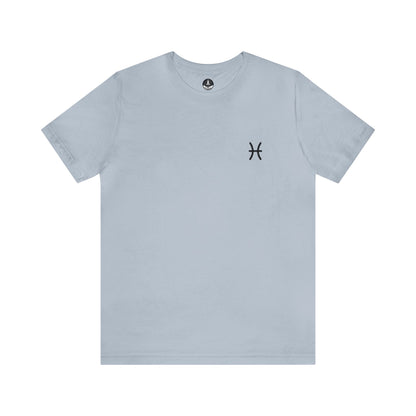 T-Shirt Light Blue / S Pisces Fish Silhouette T-Shirt: Dreamy Comfort for the Compassionate Soul