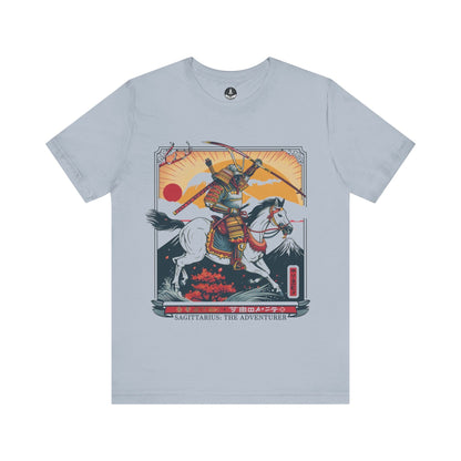T-Shirt Light Blue / S Samurai Archer Sagittarius TShirt: Valor in the Journey
