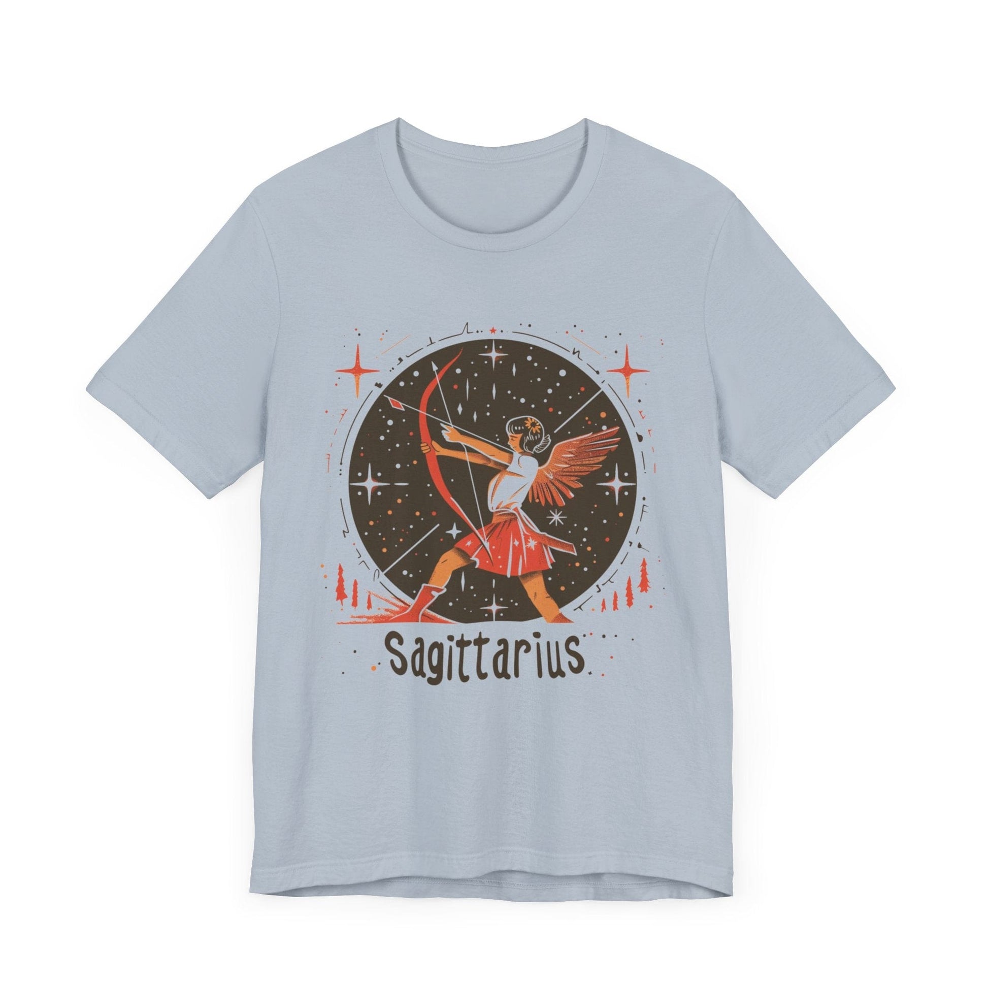 T-Shirt Light Blue / S Stellar Archer Sagittarius TShirt: Aim High, Dream Big