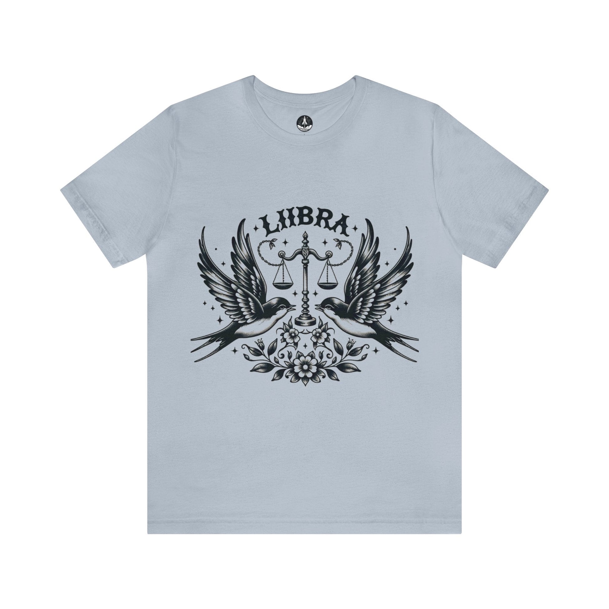 T-Shirt Light Blue / S Twin Swallows: Libra T-Shirt