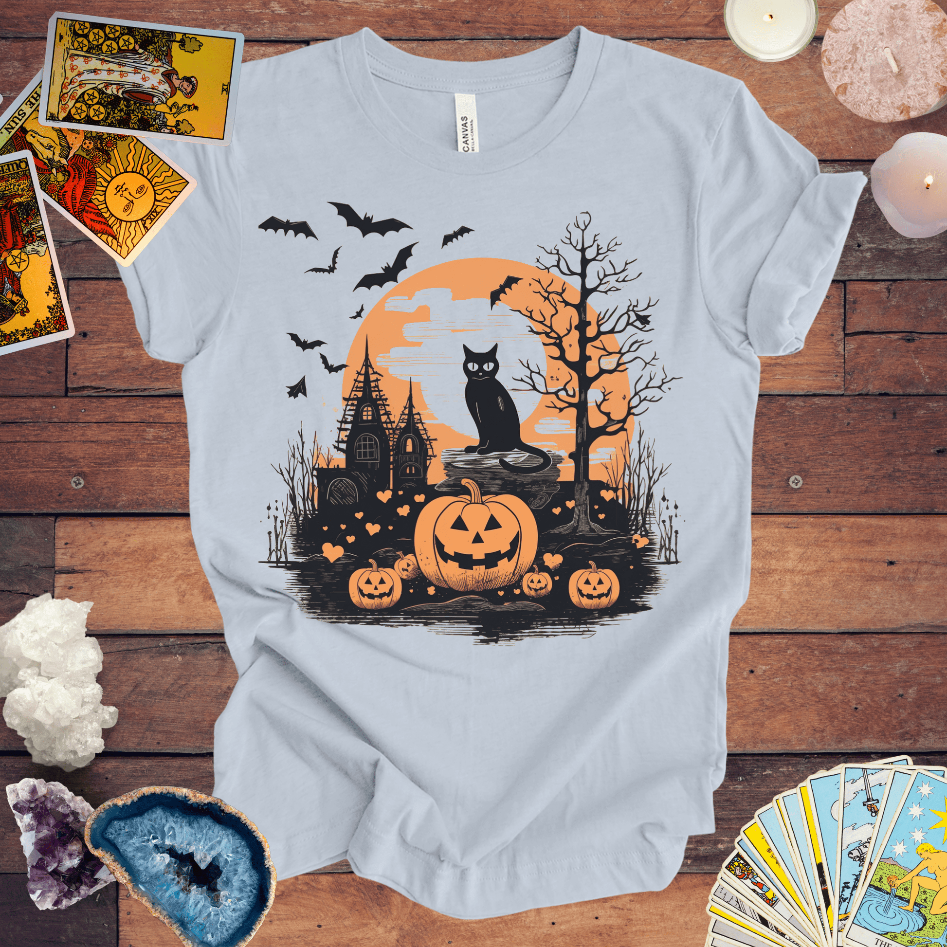 T-Shirt Light Blue / S Vintage Halloween T-Shirt - Halloween Limited Edition